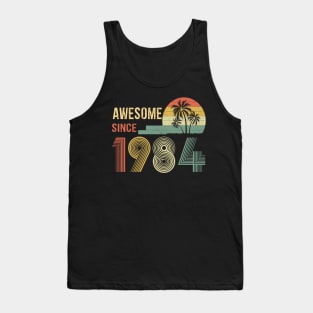 38 Years Old Awesome Since 1984 Gifts 38th Birthday Gift Tank Top